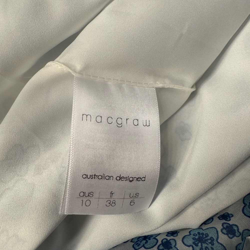 macgraw Blue and White Floral Layered Dress - Picture 7 of 8